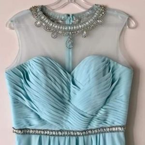 Beautiful Jeweled Teal Formal/Bridemaid Dress.